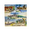 Image 1 : Disneyland 5-Lands Hand-Painted Ceramic Tile.
