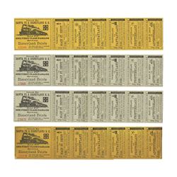 Collection of (4) Disneyland Railroad Ticket Strips.