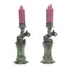 Image 2 : Pair of "Haunted Mansion" Gargoyle Candle-Holders.