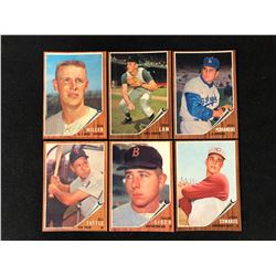 1962 TOPPS BASEBALL TRADING CARDS LOT (MINT)