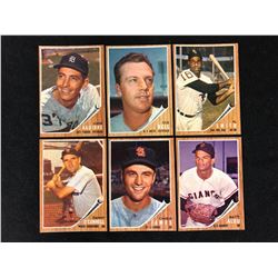 1962 TOPPS BASEBALL TRADING CARDS LOT (MINT)