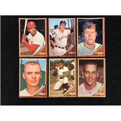 1962 TOPPS BASEBALL TRADING CARDS LOT (MINT)