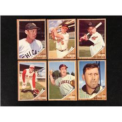 1962 TOPPS BASEBALL TRADING CARDS LOT (MINT)