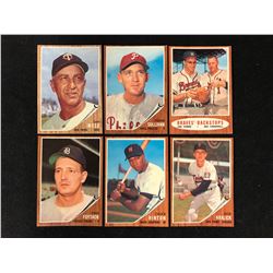 1962 TOPPS BASEBALL TRADING CARDS LOT (MINT)