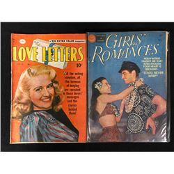 COMIC BOOK LOT (LOVE LETTERS #5/ GIRLS' ROMANCES #4)
