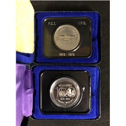 1873-1973 P.E.I CANADIAN DOLLAR/ 1874-1974 WINNIPEG DOLLAR COIN