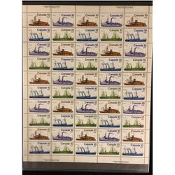 CANADIAN 10 CENTS POSTAGE STAMPS UNCUT SHEET