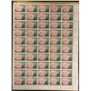 Image 1 : 1867-1967 FIVE CENTS "TORONTO" POSTAGE STAMPS UNCUT SHEET