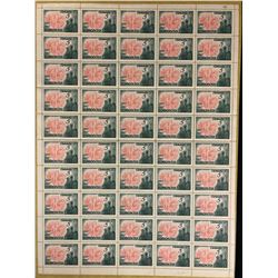 1867-1967 TORONTO CANADA 5 CENT POSTAGE STAMPS UNCUT SHEET