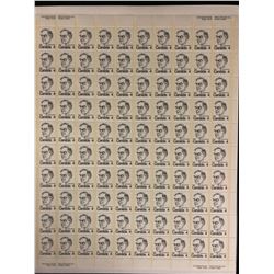 Mackenzie King 4 Cent Canadian Stamps Uncut Sheet