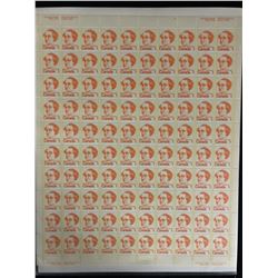 Canada Stamps Uncut Sheet - Sir John A. MacDonald (1974) 1¢