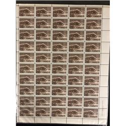 1865-1965 Canadian Stamps Uncut Sheet 5 Cents