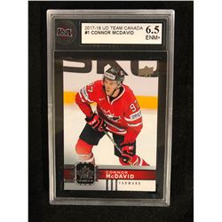 2017-18 UD TEAM CANADA #1 CONNOR McDAVID (6.5 ENM+) KSA GRADED