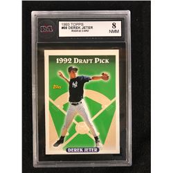 1993 TOPPS #98 DEREK JETER ROOKIE CARD (8 NMM) KSA GRADED