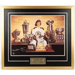 Bobby Orr Signed Bruins "Trophies" 23x27 Custom Framed Photo Display (Great North Road COA)