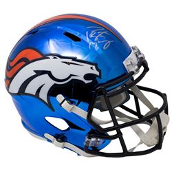 Peyton Manning Signed Broncos Full-Size Chrome Speed Helmet (Fanatics Hologram)