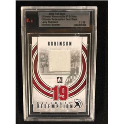 2009 FALL EXPO ULTIMATE MEMORABILIA 9TH EDITION ULTIMATE REDEMPTION CARD BLACK LARRY ROBINSON 11/19