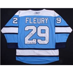 MARC ANDRE FLEURY SIGNED PENGUINS JERSEY W/ COA