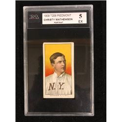 1909 T206 PIEDMONT CHRISTY MATHEWSON PORTRAIT (5 EX) KSA GRADED