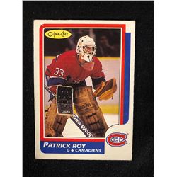 1986-87 O-Pee-Chee #53 Patrick Roy Rookie Card