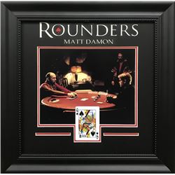 MATT DAMON SIGNED "ROUNDERS" MOVIE DISPLAY 24" X 36" W/ COA