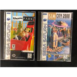 SEGA SATURN VIDEO GAME LOT (THEME PARK/ SIM CITY 2000)