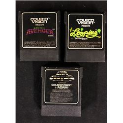COLECOVISION VIDEO GAME LOT (COSMIC AVENGER/ LOOPING...)
