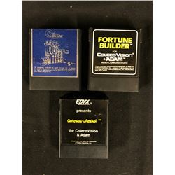 COLECOVISION VIDEO GAME LOT (FORTUNE BUILDER/ GATEWAY TO APSHAI...)