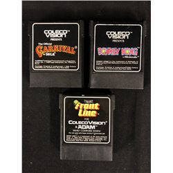COLECOVISION VIDEO GAME LOT (CARNIVAL/ DONKEY KONG/ FRONTLINE)
