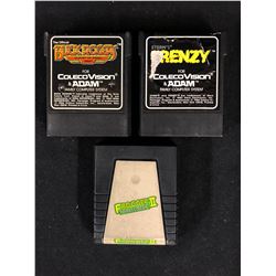 COLECOVISION VIDEO GAME LOT (FRENZY/ FROGGER II/ BUCK ROGERS)