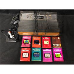 Vintage Atari 2600 Game System W/ Games