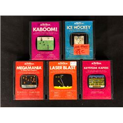 VINTAGE ACTIVISION VIDEO GAME LOT (KABOOM/ HOCKEY/ LASER BLAST...)