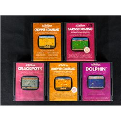 VINTAGE ACTIVISION VIDEO GAME LOT (DOLPHIN/ CRACKPOTS/ CHOPPER COMMAND...)