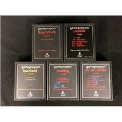 VINTAGE ATARI VIDEO GAME LOT (BREAKOUT/ BOWLING/ COMBAT...)