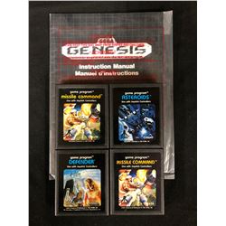 VINTAGE ATARI VIDEO GAME LOT (ASTEROIDS/ DEFENDER/ MISSILE COMMAND)