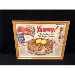 1957 FRAMED VINTAGE ADVERTISING (BEE HIVE GOLDEN SYRUP)
