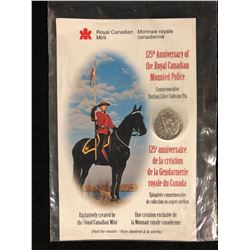 125TH ANNIVERSARY OF THE ROYAL MOUNTED CANADIAN POLICE COMMEMORATIVE STERLING SILVER PIN