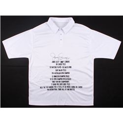 Jimmy Connors Signed Career Highlight Stat Polo T-Shirt (MAB Hologram)