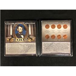 2009 LINCOLN PENNY COLLECTION (PHILADELPHIA & DENVER MINT)