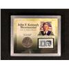 Image 1 : JOHN F. KENNEDY BICENTENNIAL COIN & STAMP COLLECTION (1976 HALF DOLLAR/ 1964 JFK MEMORIAL STAMP)