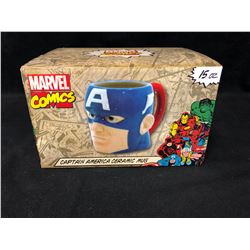 MARVEL COMICS CAPTAIN AMERICA 15 OZ CERAMIC MUG W/ ORIGINAL BOX