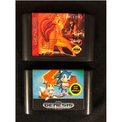 SEGA GENESIS VIDEO GAME LOT (LION KING/ SONIC 2)