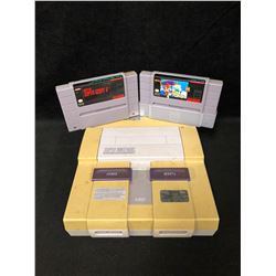 VINTAGE SUPER NINTENDO ENTERTAINMENT SYSTEM W/ VIDEO GAMES