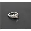 Image 2 : 2) 18K WHITE GOLD DIAMOND & CUBIC ZIRCONIA RING