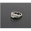 Image 3 : 2) 18K WHITE GOLD DIAMOND & CUBIC ZIRCONIA RING