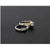 Image 3 : 3) 18K YELLOW & WHITE GOLD DIAMOND & CZ RING SET