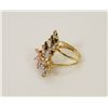 Image 2 : 4) 18K YELLOW GOLD CUBIC ZIRCONIA RING