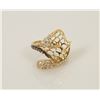 Image 1 : 6) 18K YELLOW GOLD CUBIC ZIRCONIA RING