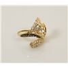 Image 2 : 6) 18K YELLOW GOLD CUBIC ZIRCONIA RING