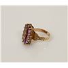 Image 2 : 7) 14K ROSE GOLD DIAMOND & AMETHYST RING